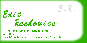 edit raskovics business card